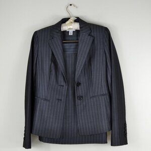 Slate Grey Pinstripe Skirt & Blazer Suit ~ The Classic Career Wardrobe Staple!